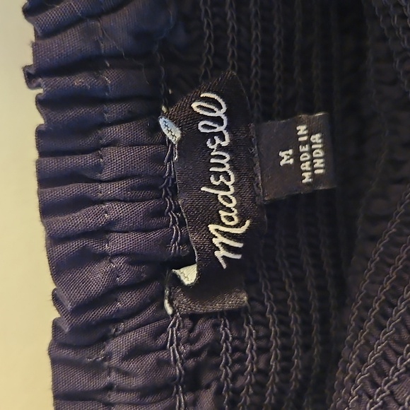 Madewell Poplin Puff-Sleeve Mini Dress, Juliette, Sz M, Boho, Cotton, Preppy - Picture 5 of 10